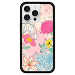 Custodia TPU con motivo floreale per iPhone 16