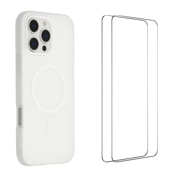 Custodia magnetica opaca Macarons per iPhone 16 Pro Max
