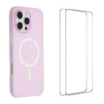 Custodia magnetica opaca Macarons per iPhone 16 Pro Max