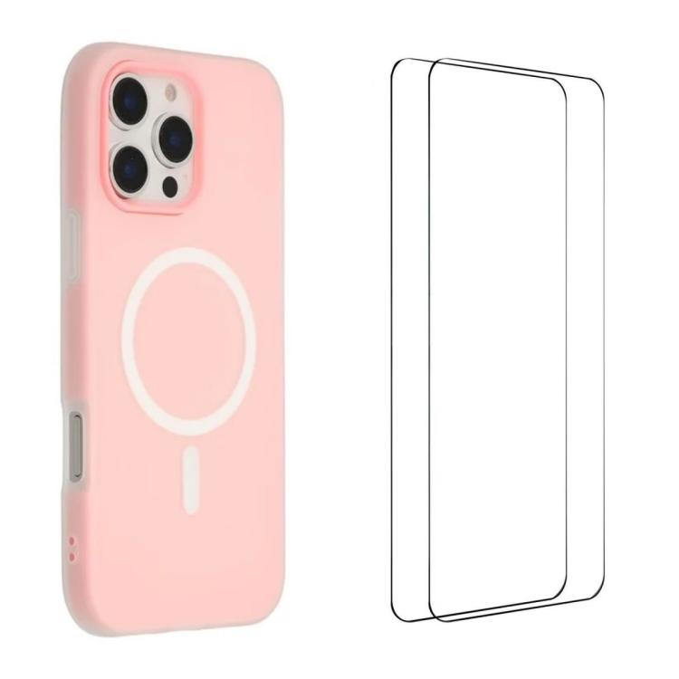 Custodia magnetica opaca Macarons per iPhone 16 Pro Max
