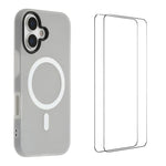 Custodia magnetica opaca Macarons per iPhone 16 Pro Max