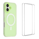 Custodia magnetica opaca Macarons per iPhone 16 Pro Max