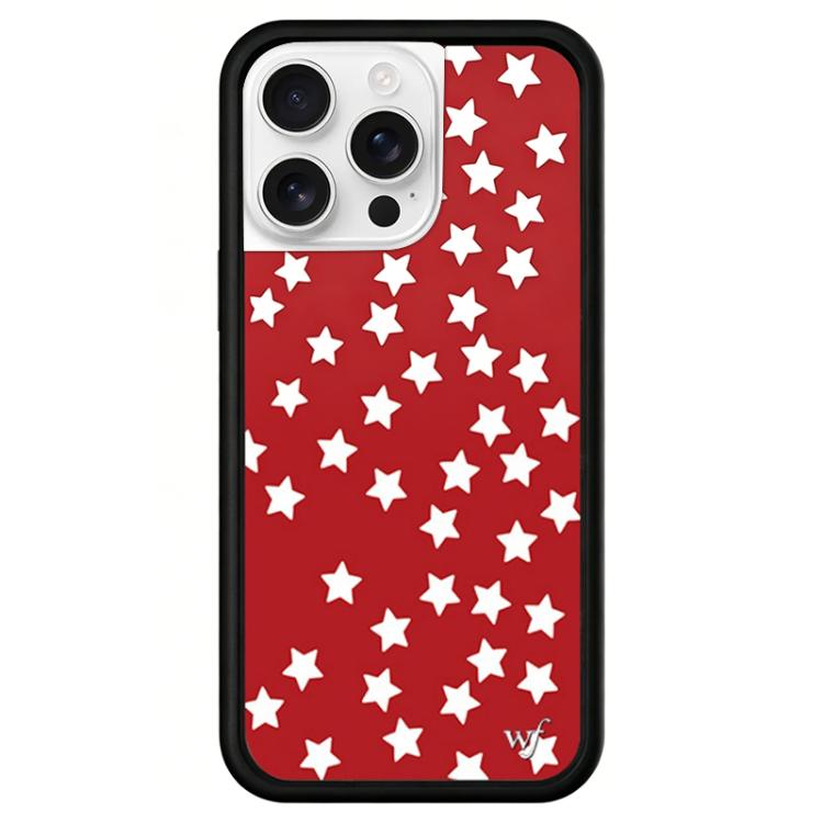Custodia TPU WildFlow Red Star per iPhone 16 Pro Max
