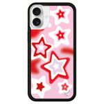 Custodia TPU WildFlow Red Star per iPhone 16 Pro Max