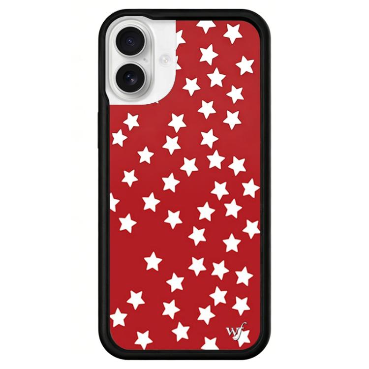 Custodia TPU WildFlow Red Star per iPhone 16 Pro Max