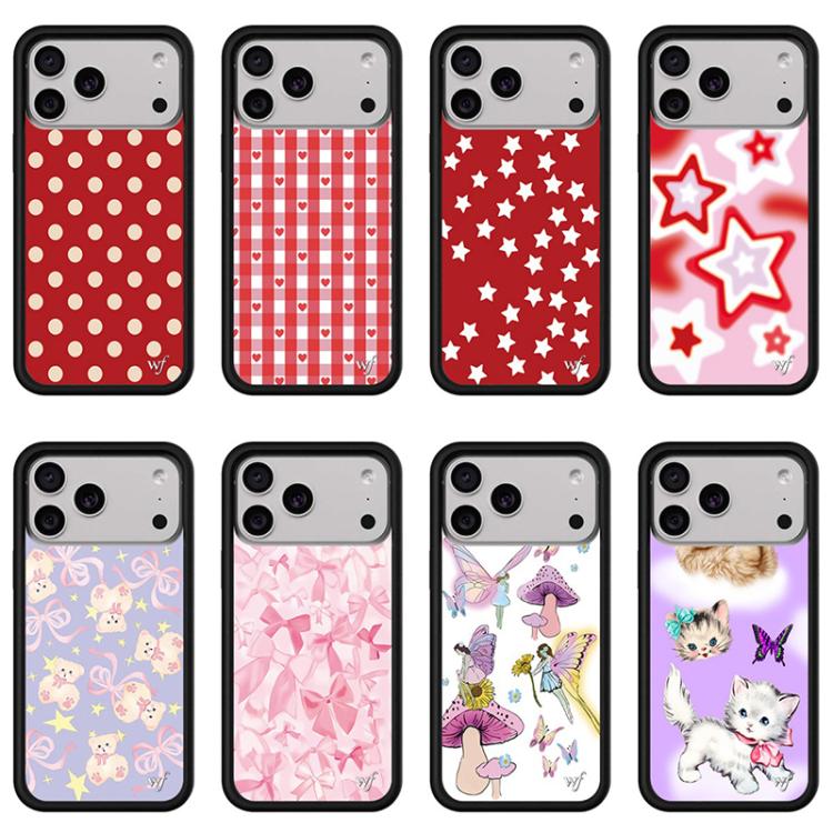 Custodia TPU WildFlow Red Star per iPhone 16 e 15 Pro