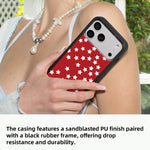 Custodia TPU WildFlow Red Star per iPhone 16 Pro Max