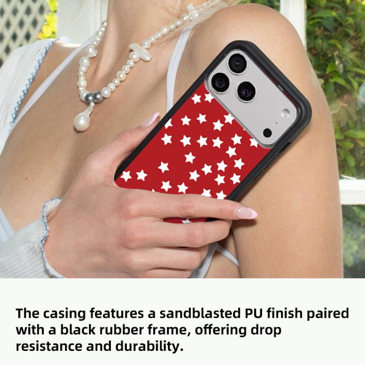 Custodia TPU WildFlow Red Star per iPhone 16 Pro Max