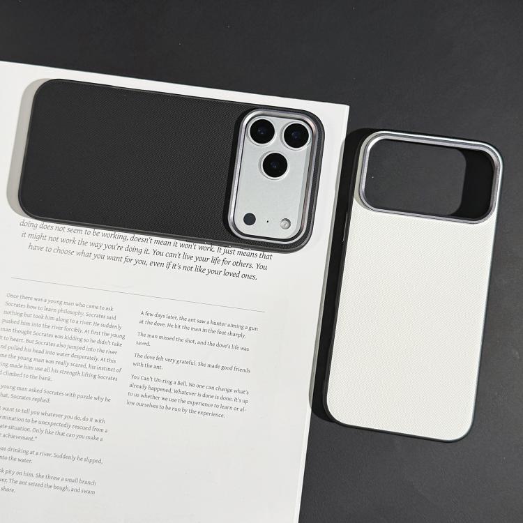 Custodia in ecopelle con texture a griglia per iPhone 17 Pro Max