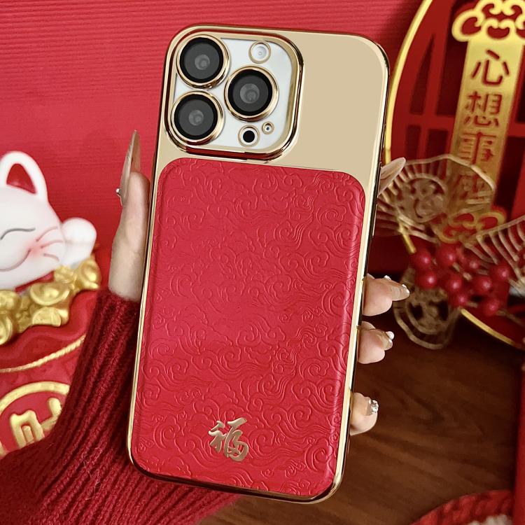 Custodia in policarbonato effetto pelle per iPhone 13 Pro Max