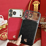 Custodia in policarbonato effetto pelle per iPhone 13 Pro Max