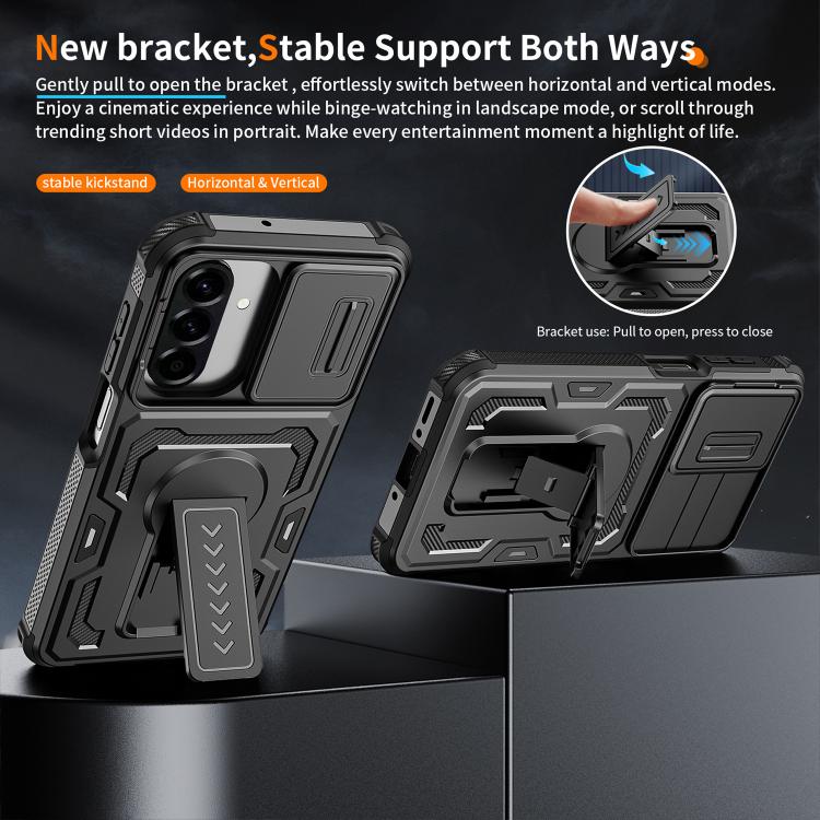 Custodia ibrida in PC e TPU con supporto invisibile per Galaxy A17 / A26 5G