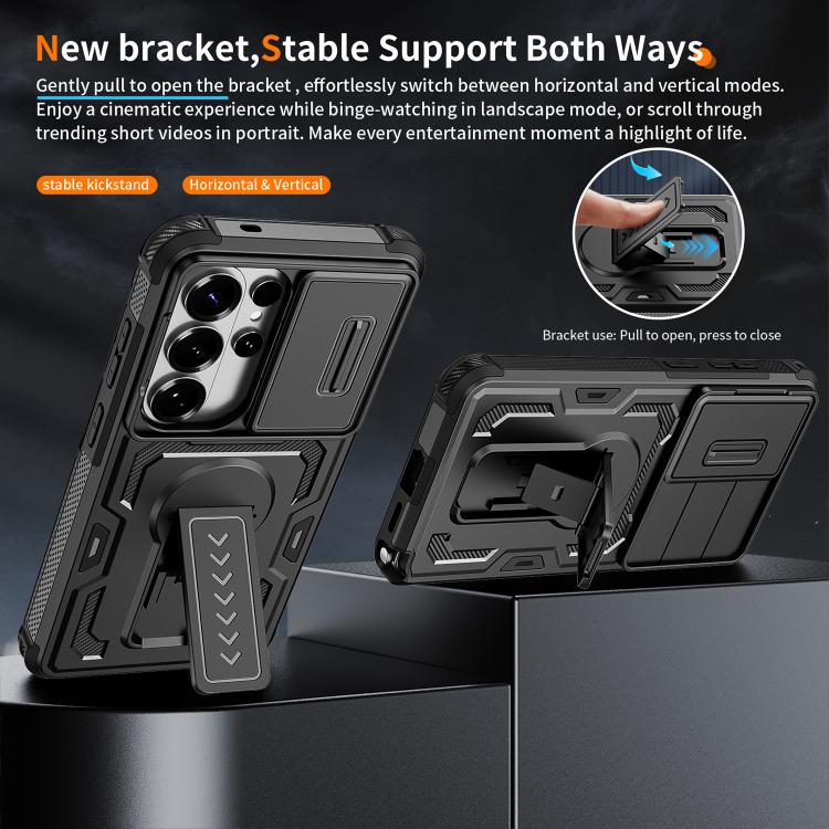 Custodia ibrida in PC e TPU con supporto invisibile per Galaxy S26 Ultra, S26