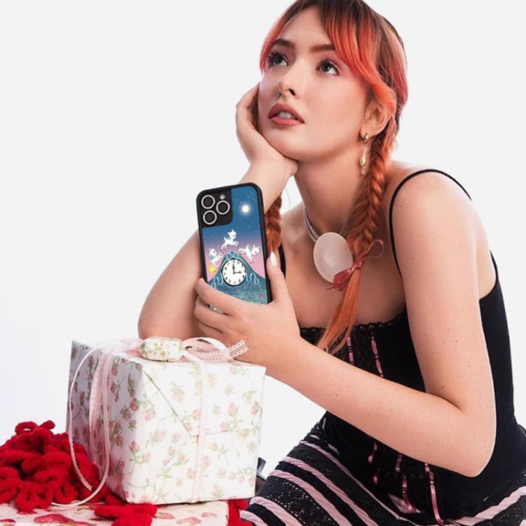 Custodia TPU con motivo pecore per iPhone 15 Plus
