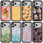 Custodia TPU con motivo WildFlow per iPhone 16 e 15 Pro
