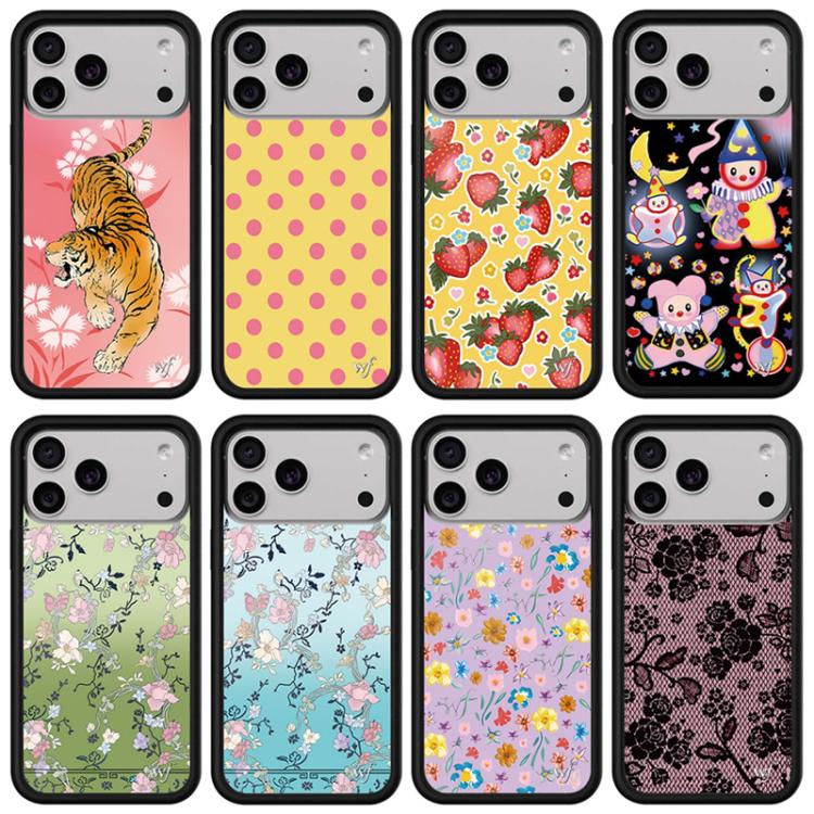 Custodia TPU con motivo WildFlow per iPhone 16 Pro Max