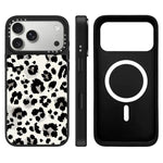 Custodia magnetica specchio con motivo leopardo per iPhone 17 Pro