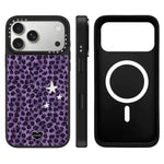 Custodia magnetica specchio con motivo leopardo per iPhone 17 Pro