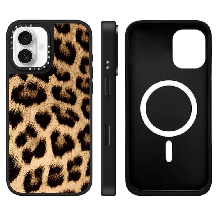 Custodia magnetica specchio con motivo leopardo per iPhone 17 Pro