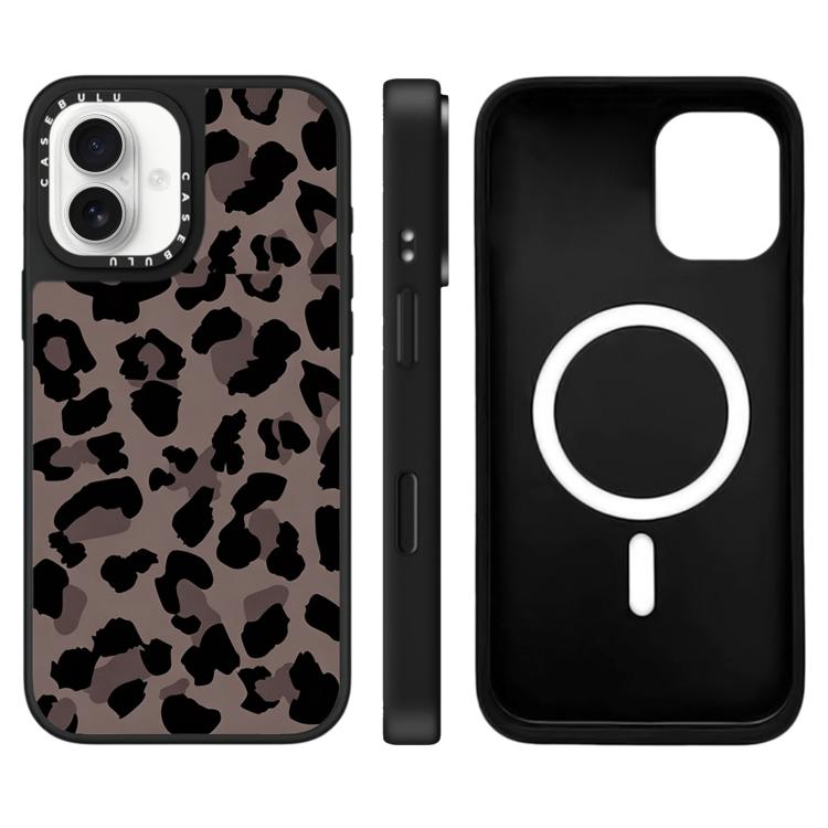 Custodia magnetica specchio con motivo leopardo per iPhone 17 Pro