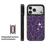Custodia magnetica specchio con motivo leopardo per iPhone 17 Pro