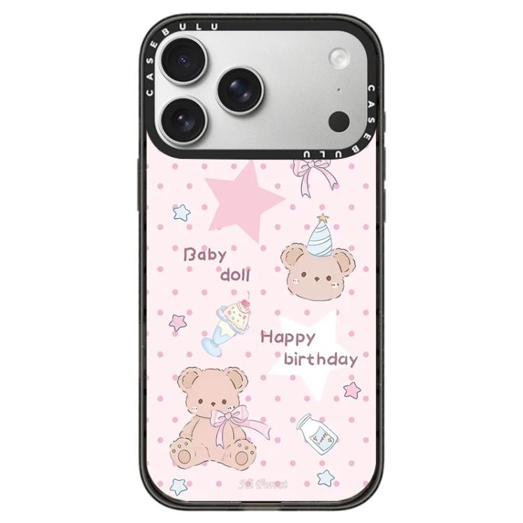 Custodia acrilico trasparente con pulsante per iPhone 17 Pro Max