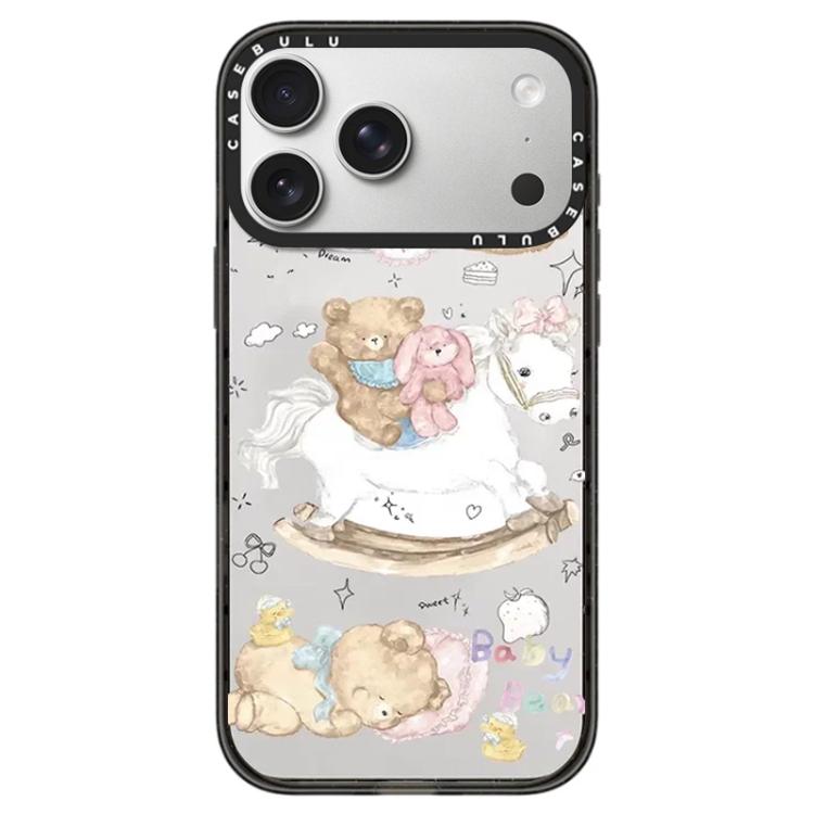 Custodia acrilico trasparente con pulsante per iPhone 17 Pro Max