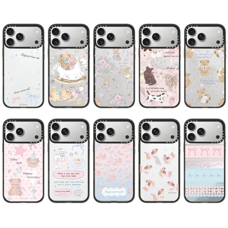 Custodia acrilico trasparente con pulsante per iPhone 17 Pro Max