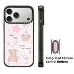 Custodia acrilico trasparente con pulsante per iPhone 17 Pro Max