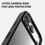 Custodia acrilico trasparente con pulsante per iPhone 17 Pro Max