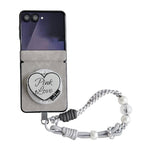 Custodia per telefono antiurto con chiusura magnetica a doppio asse in ecopelle vegana e cinturino da polso., For Galaxy Z Flip6 / 7 FE, For Galaxy Z Flip7 5G, For Galaxy Z Flip5