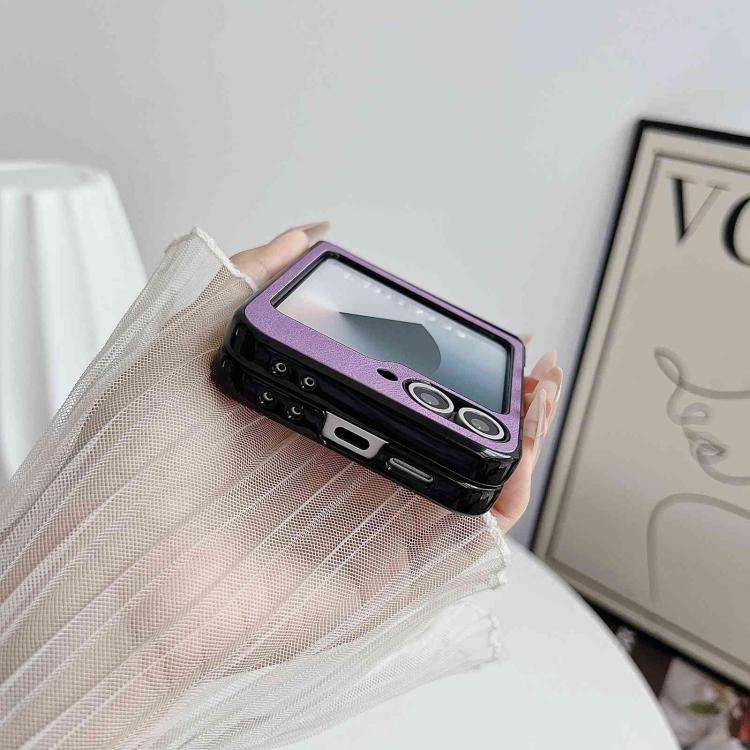 Custodia per telefono antiurto magnetica in ecopelle vegana Axis, For Galaxy Z Flip6 / 7 FE, For Galaxy Z Flip7 5G, For Galaxy Z Flip5