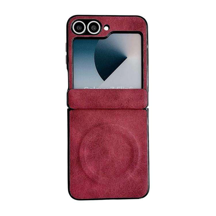 Custodia per telefono antiurto magnetica in ecopelle vegana Axis, For Galaxy Z Flip6 / 7 FE, For Galaxy Z Flip7 5G, For Galaxy Z Flip5