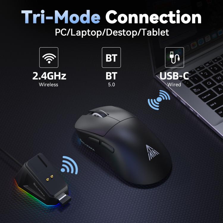 Mouse da gioco wireless SOLA SM822 Tri-Mode 24000 DPI