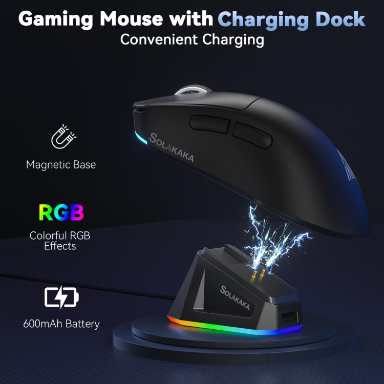 Mouse da gioco wireless SOLA SM822 Tri-Mode 24000 DPI