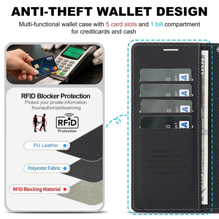 Custodia portafoglio magnetica in ecopelle per iPhone Air