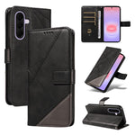 Custodia in pelle con cuciture a diamante per Galaxy A27 5G