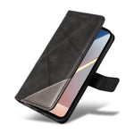 Custodia in pelle con cuciture a diamante per Galaxy A27 5G
