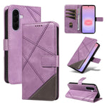 Custodia in pelle con cuciture a diamante per Galaxy A27 5G