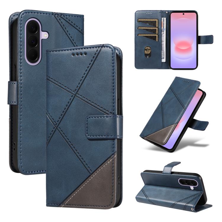 Custodia in pelle con cuciture a diamante per Galaxy A27 5G
