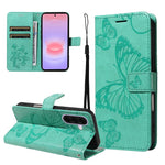 Custodia in pelle con motivo farfalla per Galaxy A27 5G