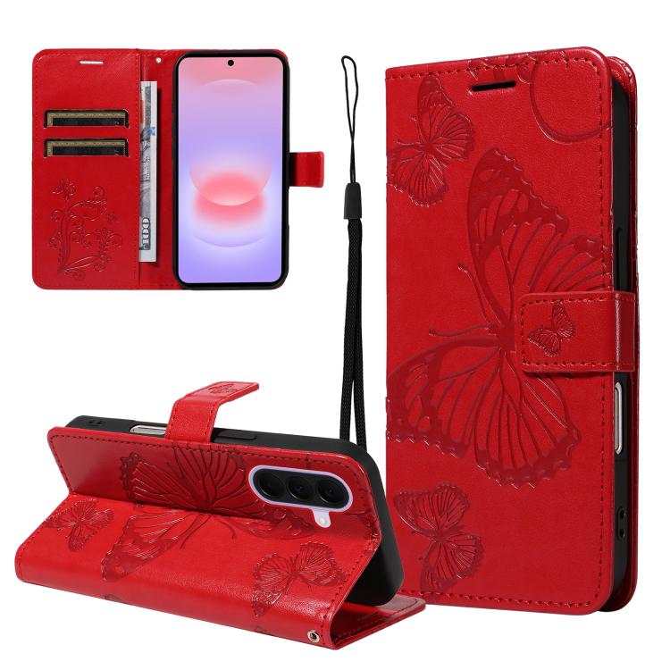 Custodia in pelle con motivo farfalla per Galaxy A27 5G