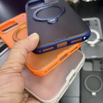 Custodia magnetica con supporto girevole per iPhone 14 e 15