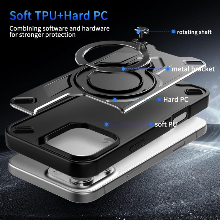 Custodia magnetica con supporto girevole per iPhone 17 Pro Max