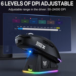 Mouse ONIKUMA DM07 wireless e cablato 24000 DPI