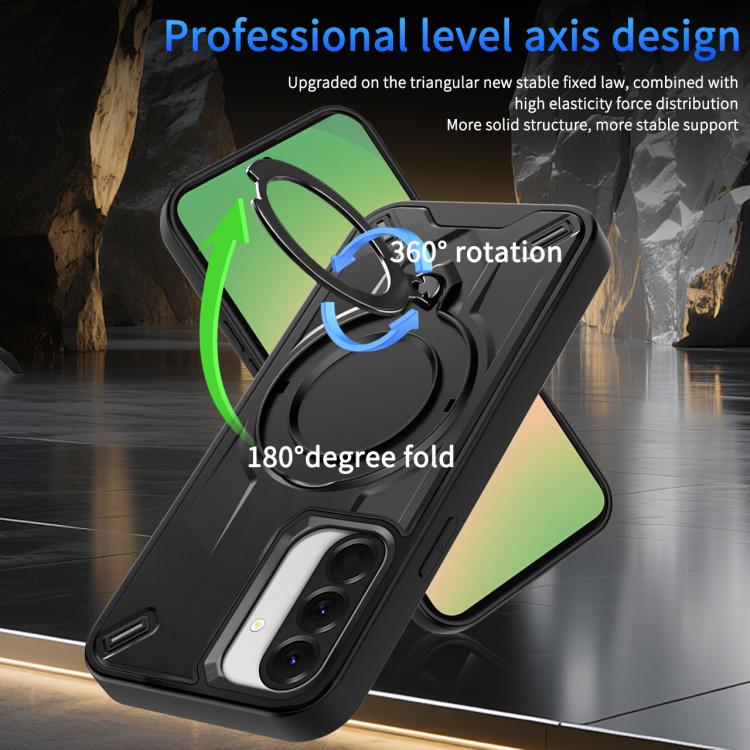 Custodia magnetica con supporto girevole per Galaxy A37, A07 4G/5G e A06 4G/5G
