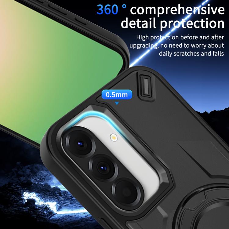 Custodia magnetica con supporto girevole per Galaxy A37, A07 4G/5G e A06 4G/5G