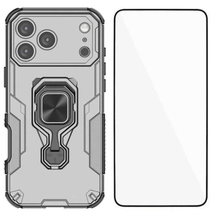 Custodia metallo con vetro temperato per iPhone 17 e 16