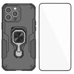 Custodia metallo con supporto e vetro per iPhone 15 Pro Max