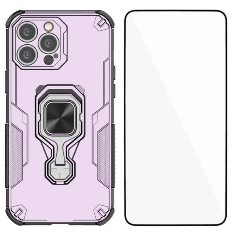 Custodia metallo con supporto e vetro per iPhone 15 Pro Max